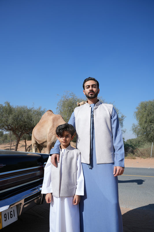 Light Gray x Camel Brown